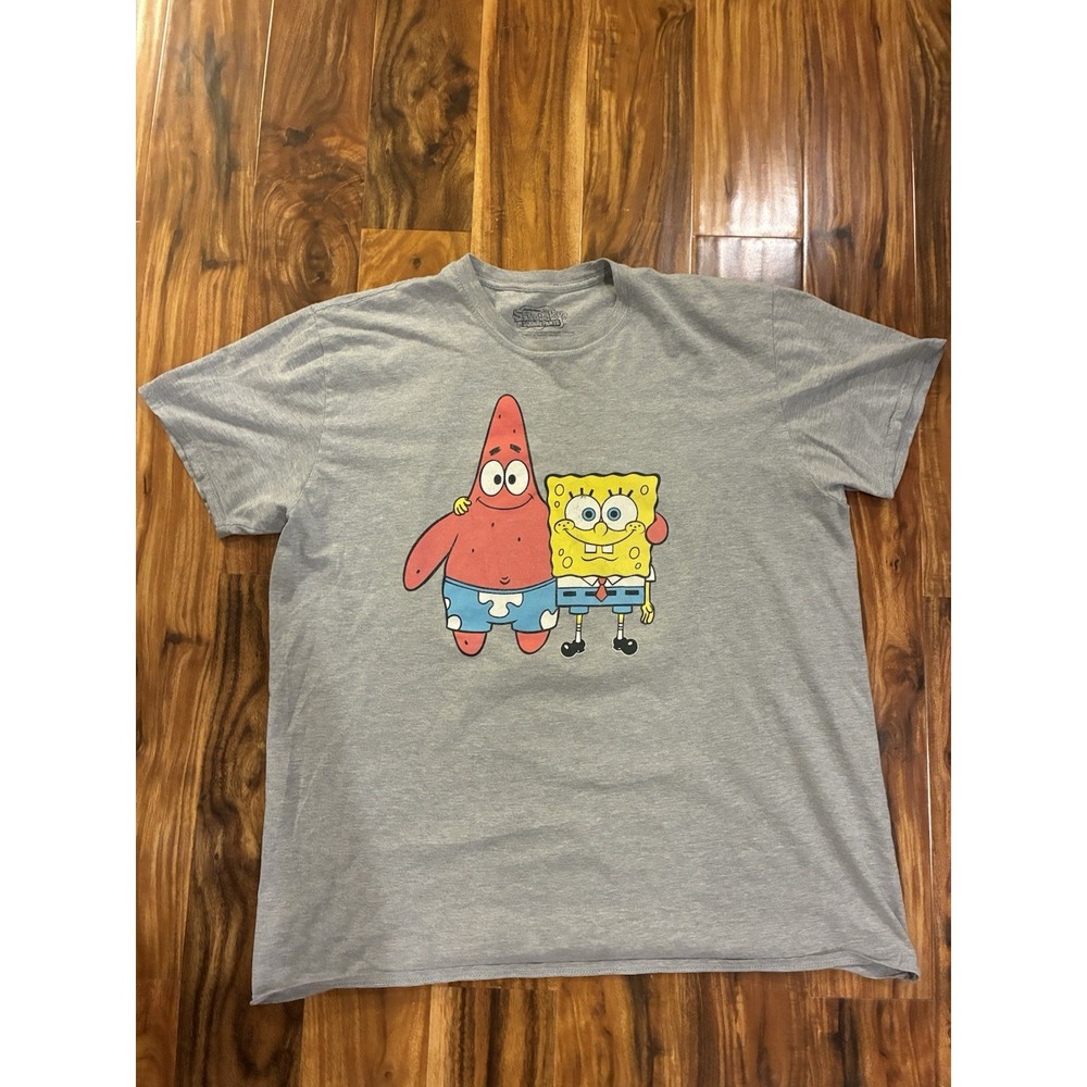 SpongeBob SquarePants Graphic T-Shirt | Black Distressed‎ Character Tee